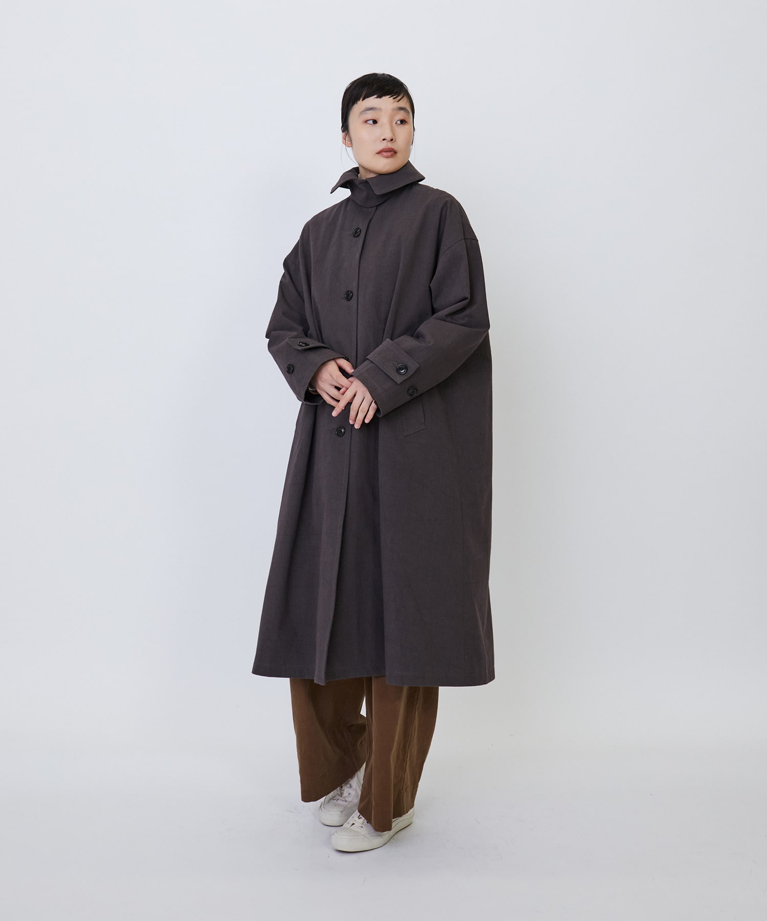 グランジコットンポプリンステンカラーコート｜BIGI online store