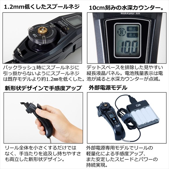 ダイワ ワカサギリール クリスティアワカサギ AIR レッド(クリスティア