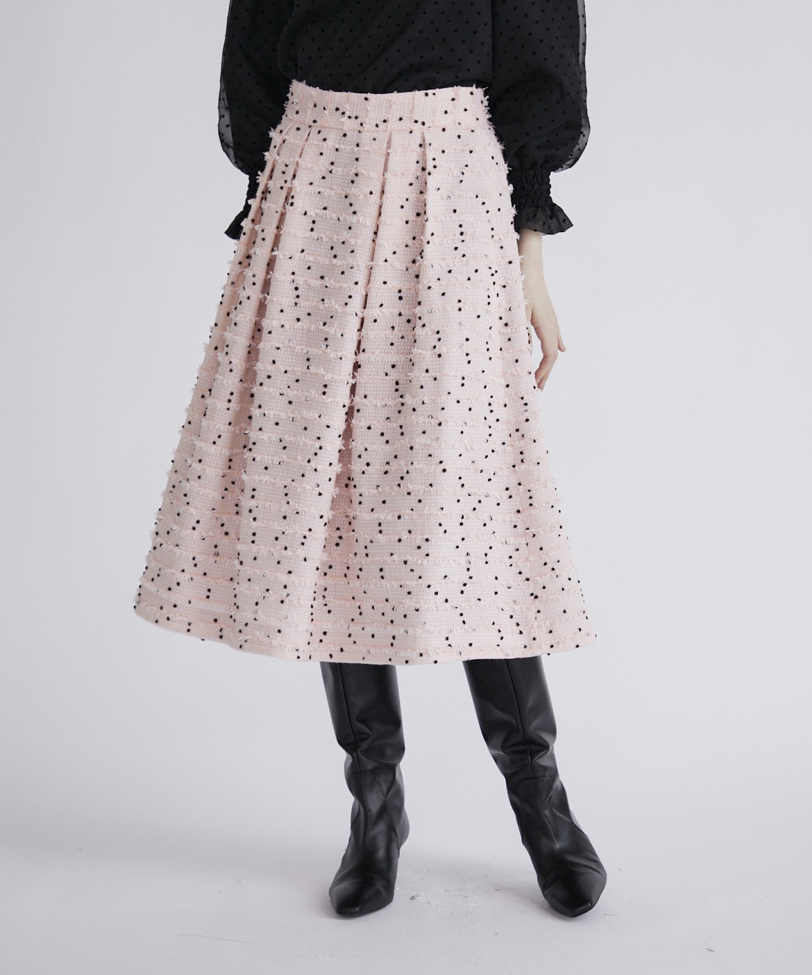 M Maglie le cassetto》ツイードスカート《Linton Tweeds》｜M Maglie