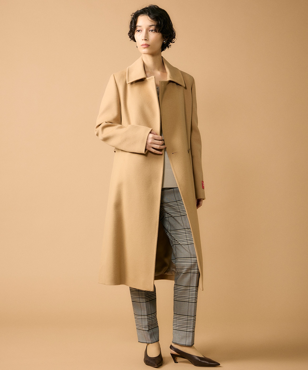 大きいサイズ》《CONTESSA》カシミヤラップコート《PIACENZA》｜INED L