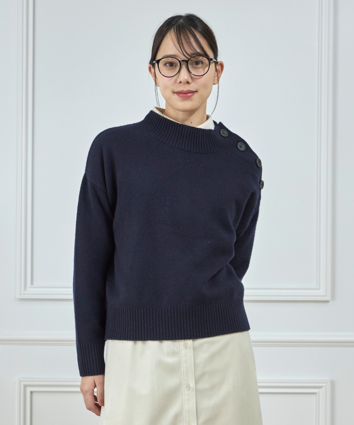 ウール肩ボタンニットプルオーバー｜DAY by DAY It's international