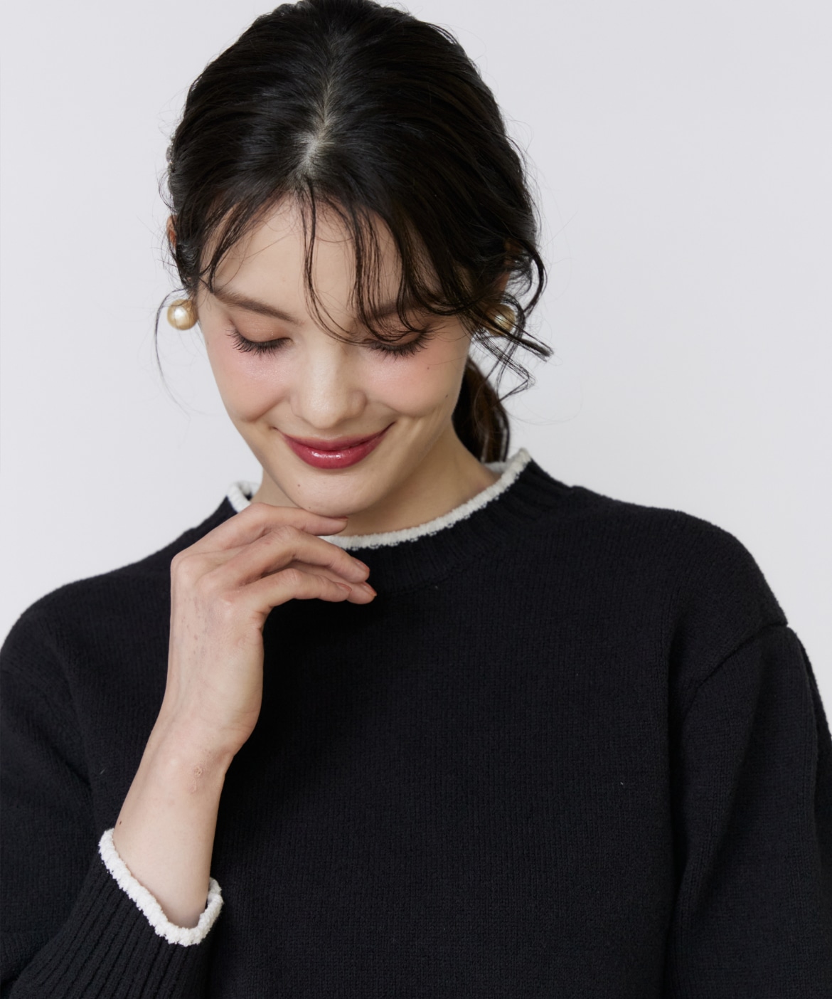 コンパクトクルーネックニット｜Maglie le cassetto（マーリエ ル