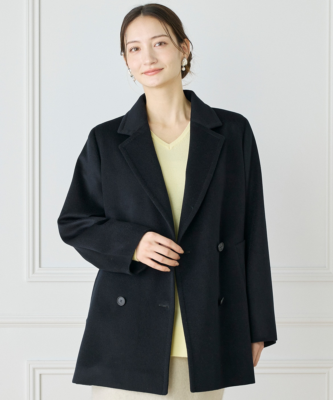 WEB限定》カシミヤ100%ジャケットコート｜INED（イネド）｜フランドル