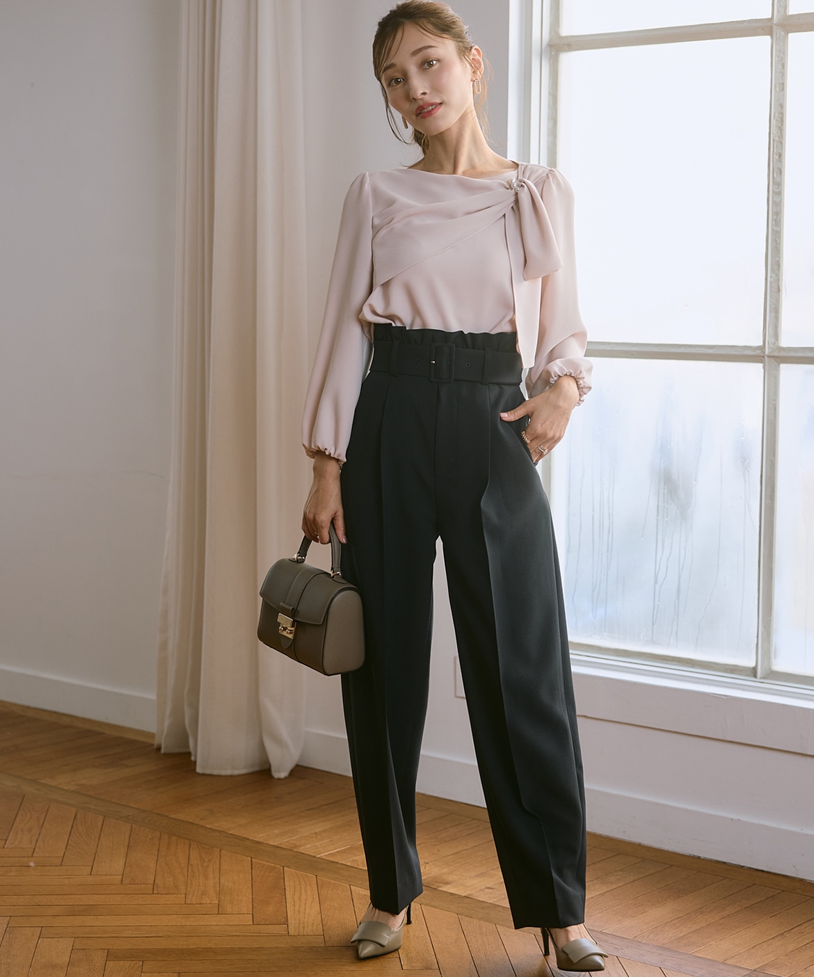 M Maglie le cassetto×吉田理紗》ハイウエストフリルパンツ｜M Maglie