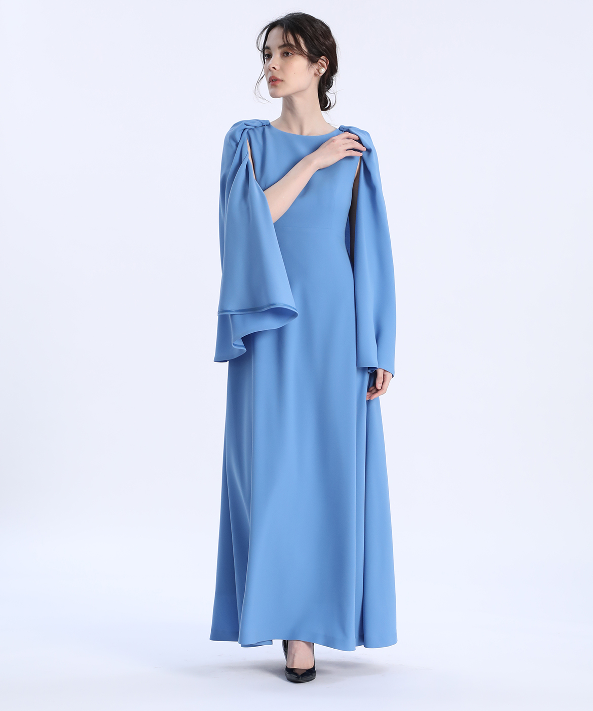 M Maglie le cassetto》ケープ付3WAYロングドレス｜M Maglie le