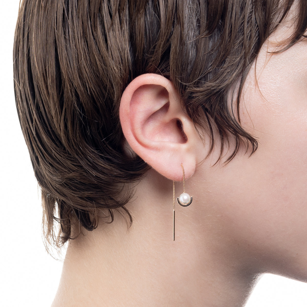 Mini BELUGA アコヤパール チェーンピアス