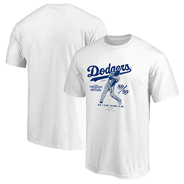 大谷翔平 「50-50 6 for 6」 Tシャツ ホワイト(S nocolor): 野球
