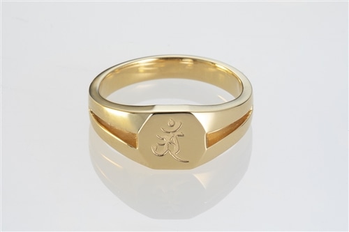 長福寿寺 金運増大！吉ゾウくんの梵字ゴールドリング【18金