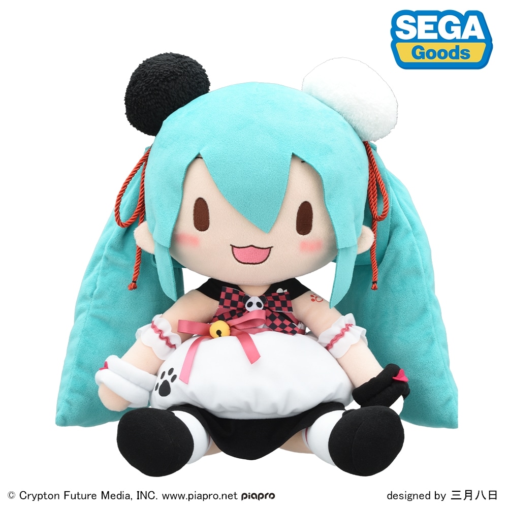 初音ミク パンダ饅頭 ふわぷち ぬいぐるみ（LL）: グッズ・文具