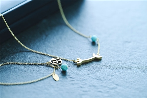 イケメン気功師シュン Ψ×ラリマー 18Kゴールドブレスレット（特典