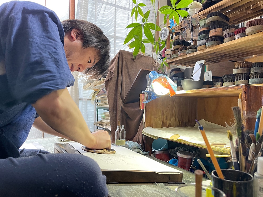 第二刷】狼と香辛料 浮世絵木版画 狼桜美人図 ホロ 新緑Ver.: その他