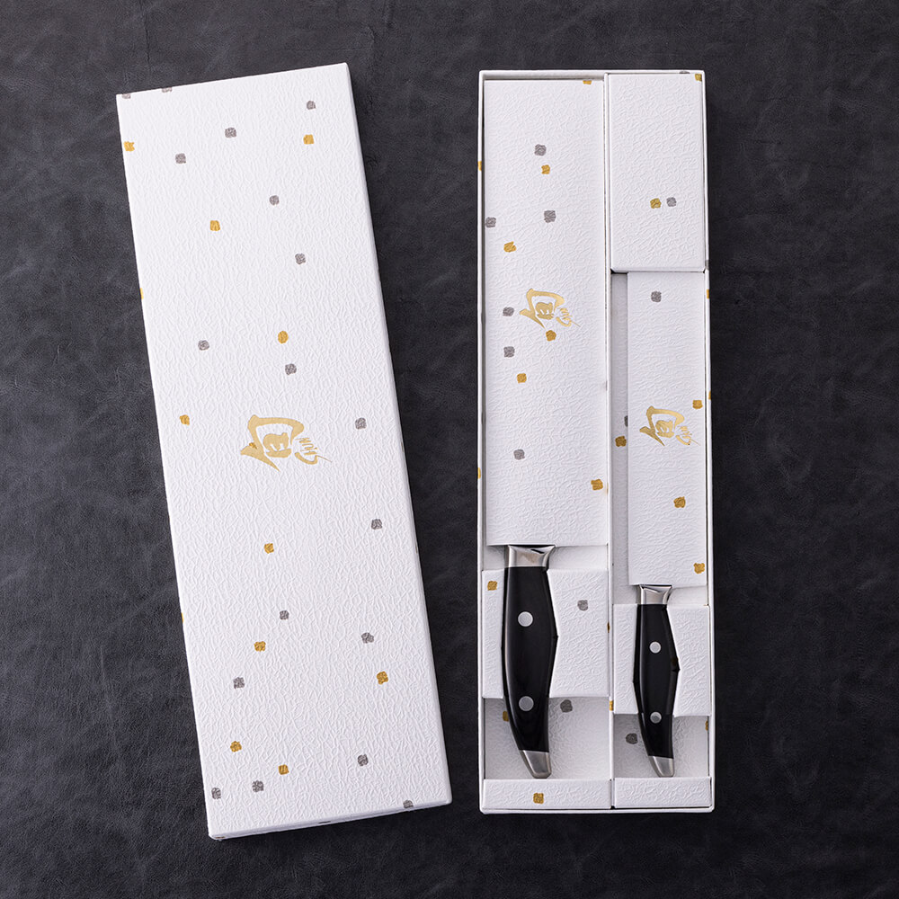 旬Nagare Black 2点セット（三徳 175mm・パーリング 85mm）: キッチン