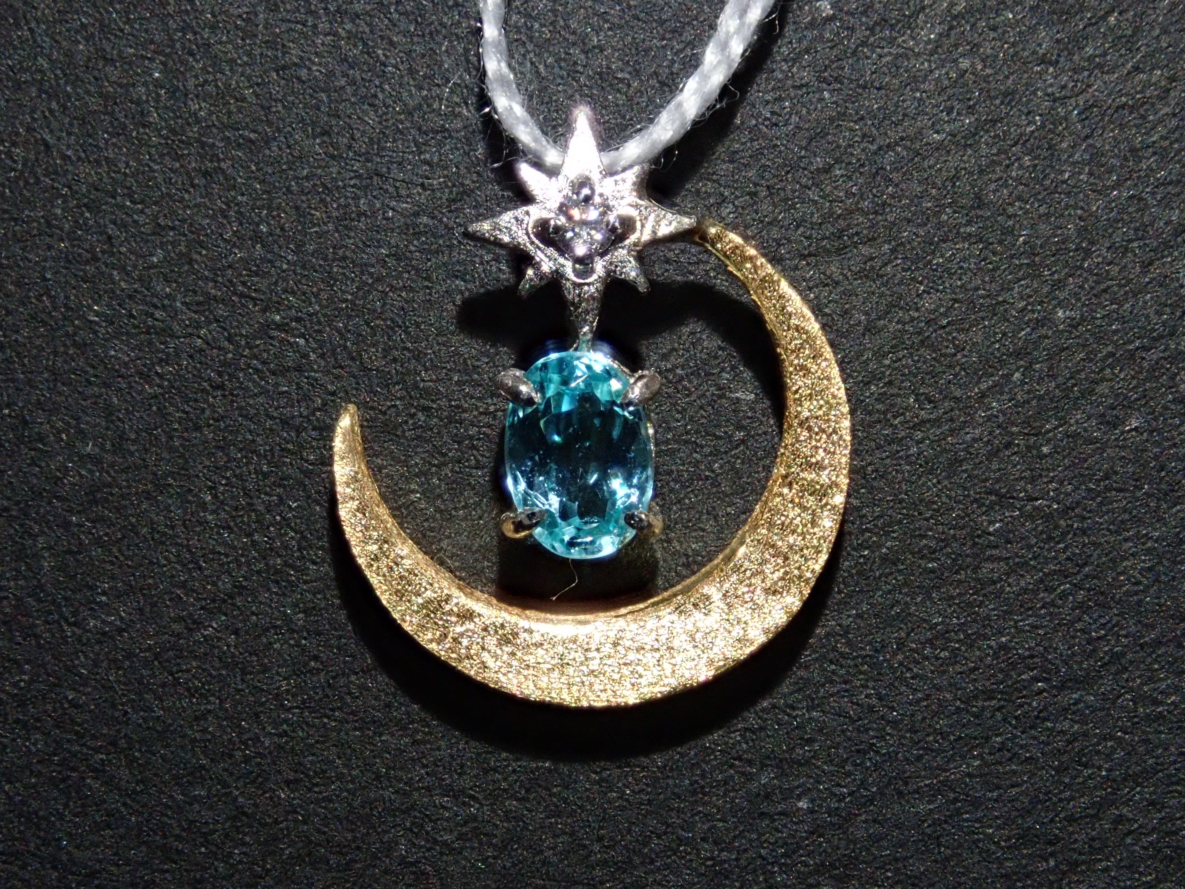 K18/Pt950 ブラジル産パライバトルマリン ペンダントトップ