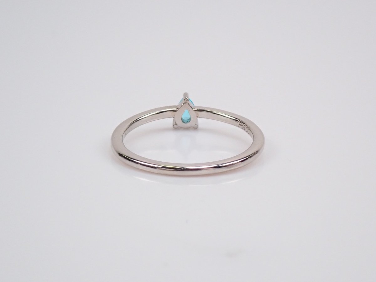 Pt900ブラジル産パライバトルマリンピンキーリング