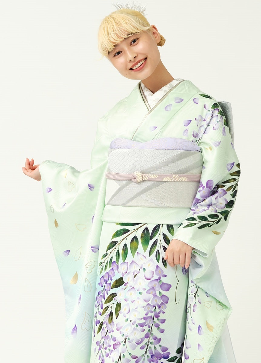 振袖 花揺れて藤-薄黄緑-（ご予約受注品） | 振袖 | やまとオンライン
