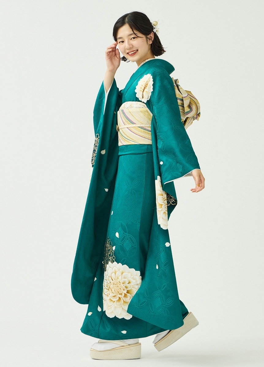 振袖 咲くダリア-納戸-（お取り寄せ品） | 振袖 | やまとオンラインストア