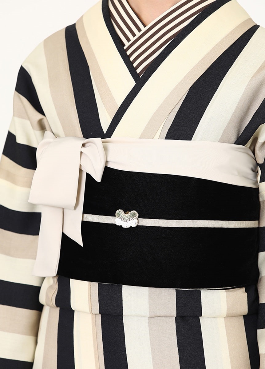 在庫限り】帯留ブローチ tamas スノーボール 小・ホワイト | 着物