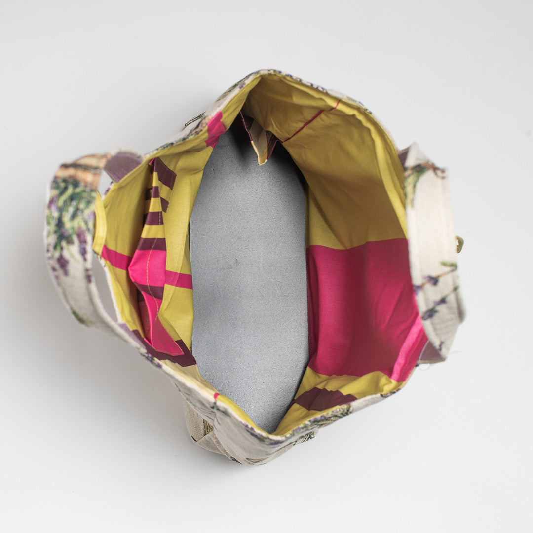 フレンチリバーシブルフランス製の横長トートバッグ - フランス雑貨