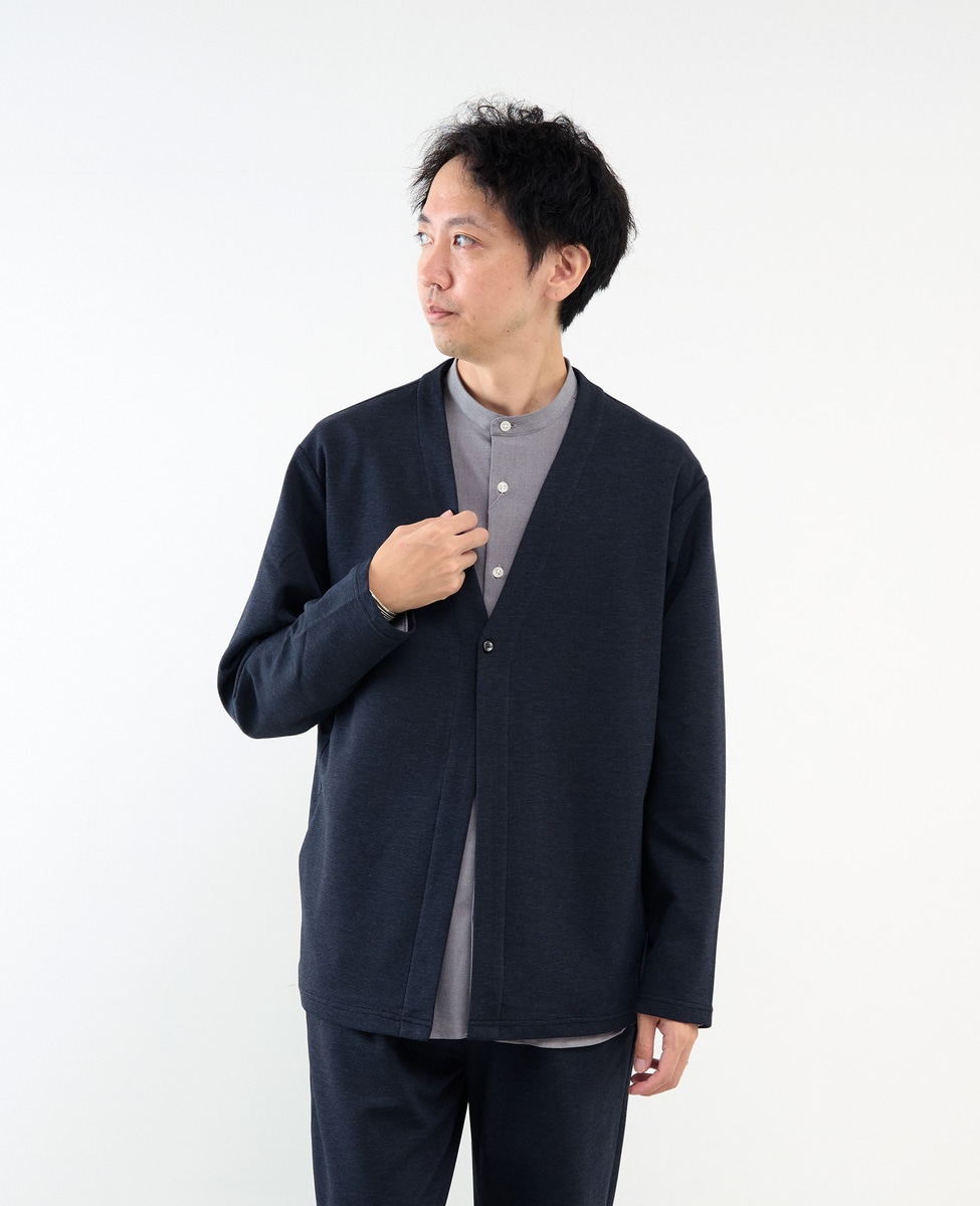 ファンクショナルジャージーワンボタンリラックスカーディガン｜MEN'S