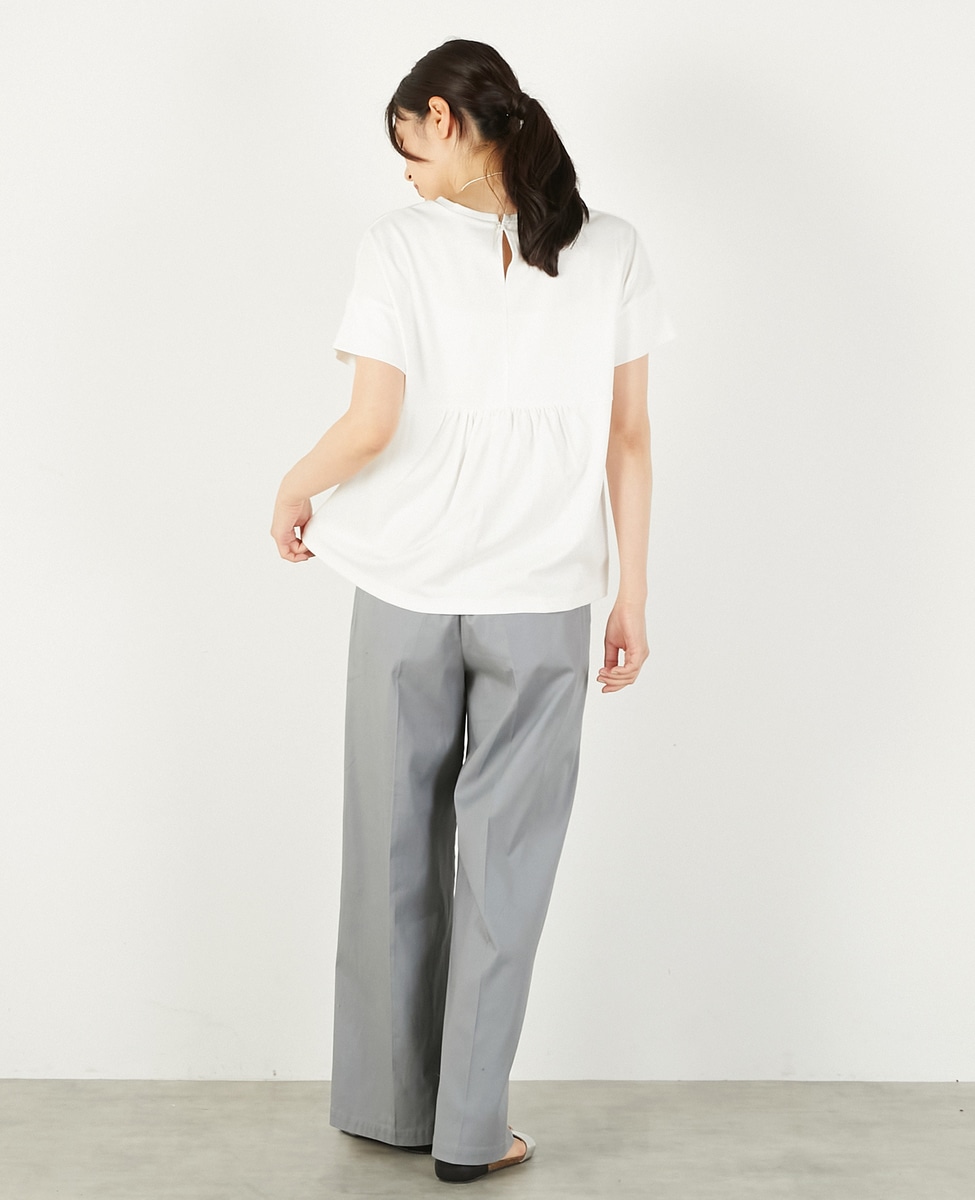 コットンドライストレッチマリンパンツ】｜MELROSE CLAIRE（メルローズ