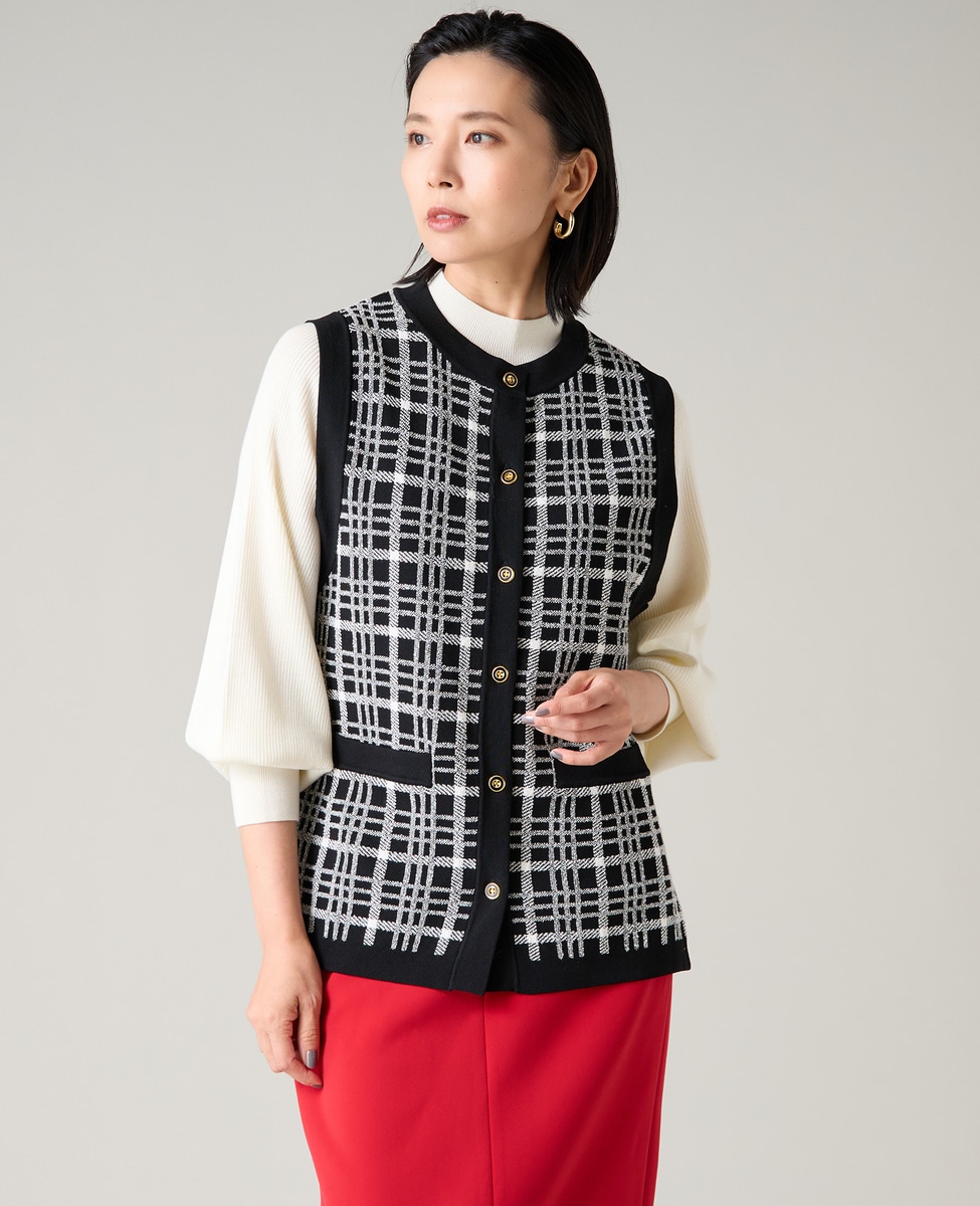 ジャカード柄ベスト｜TIARA（ティアラ）｜商品詳細｜メルローズ公式
