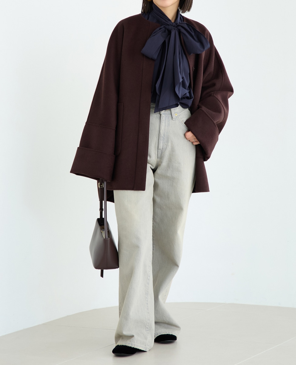 追加》ウールリバーノーカラーコート｜martinique（マルティニーク