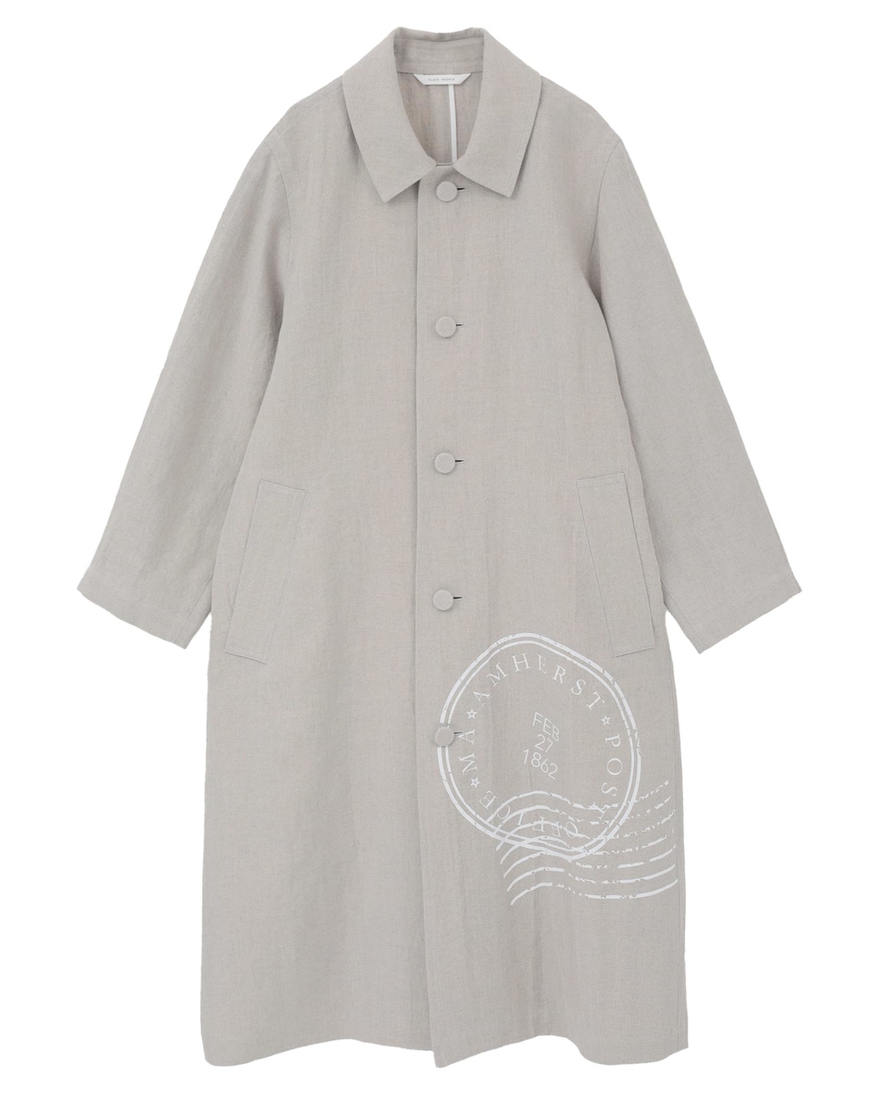 ナチュラルリネンワッシャーステンカラーコート｜PLAIN PEOPLE