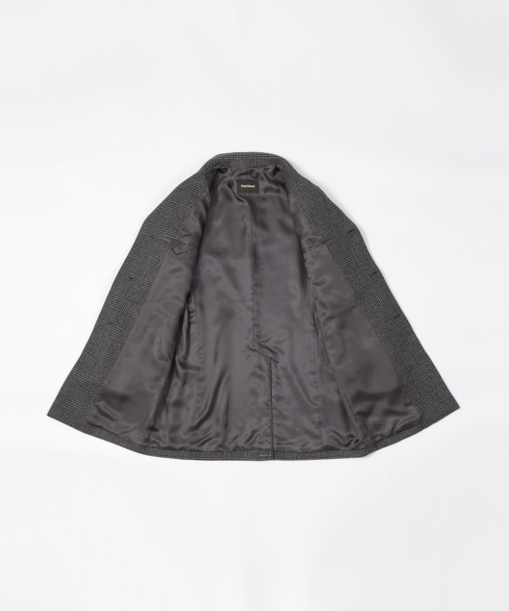 ポールスチュアート ステンカラーコート ブラック カシミヤ100% 比翼