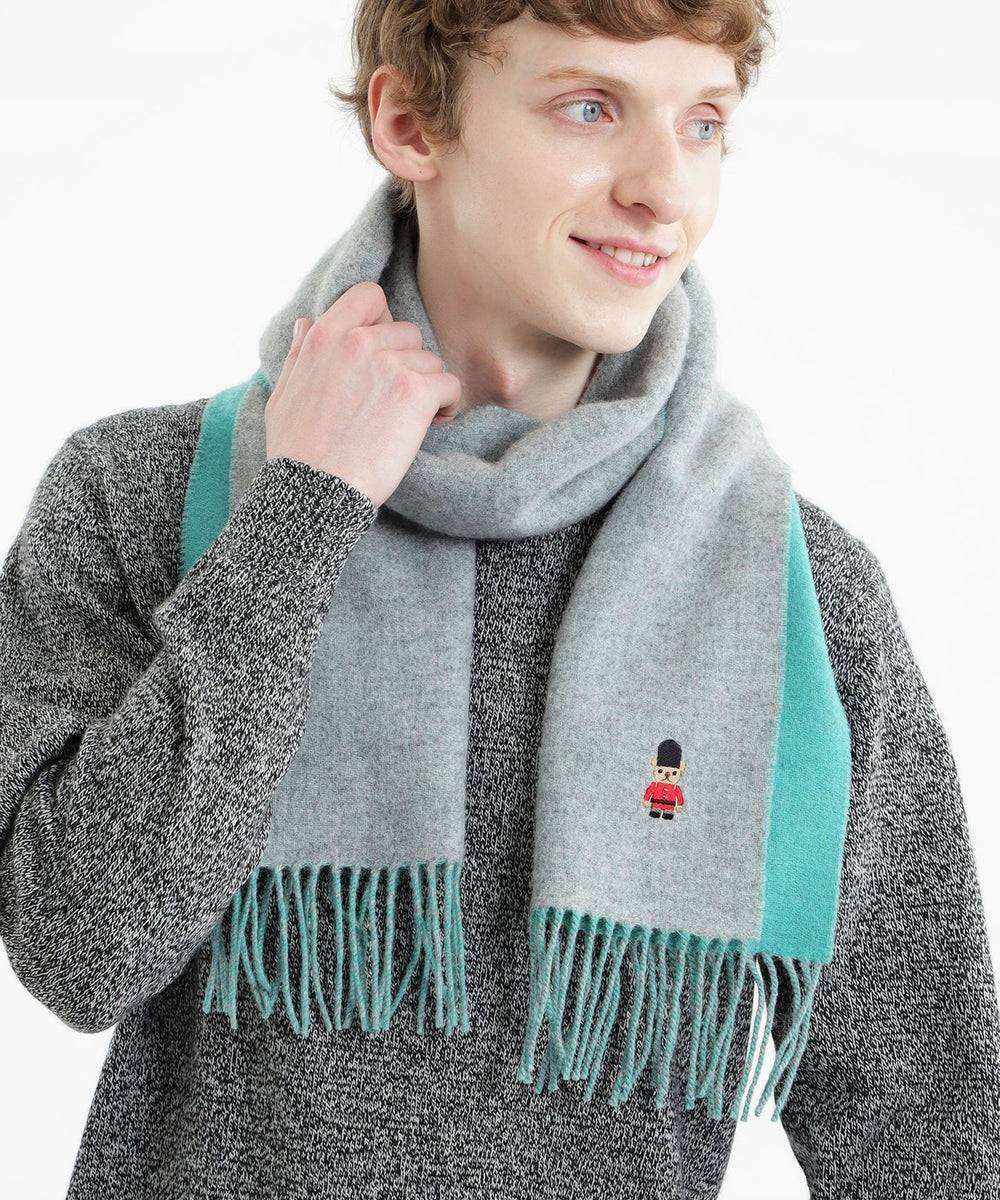 バッキンガムベア スーパーファインウール リバーシブルマフラー