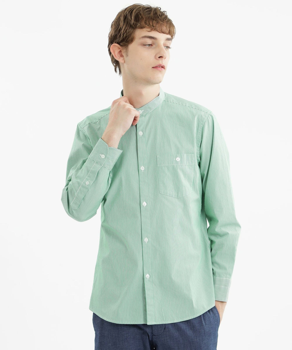 ヘアラインストライプ バンドカラーシャツ(トップス)｜MACKINTOSH