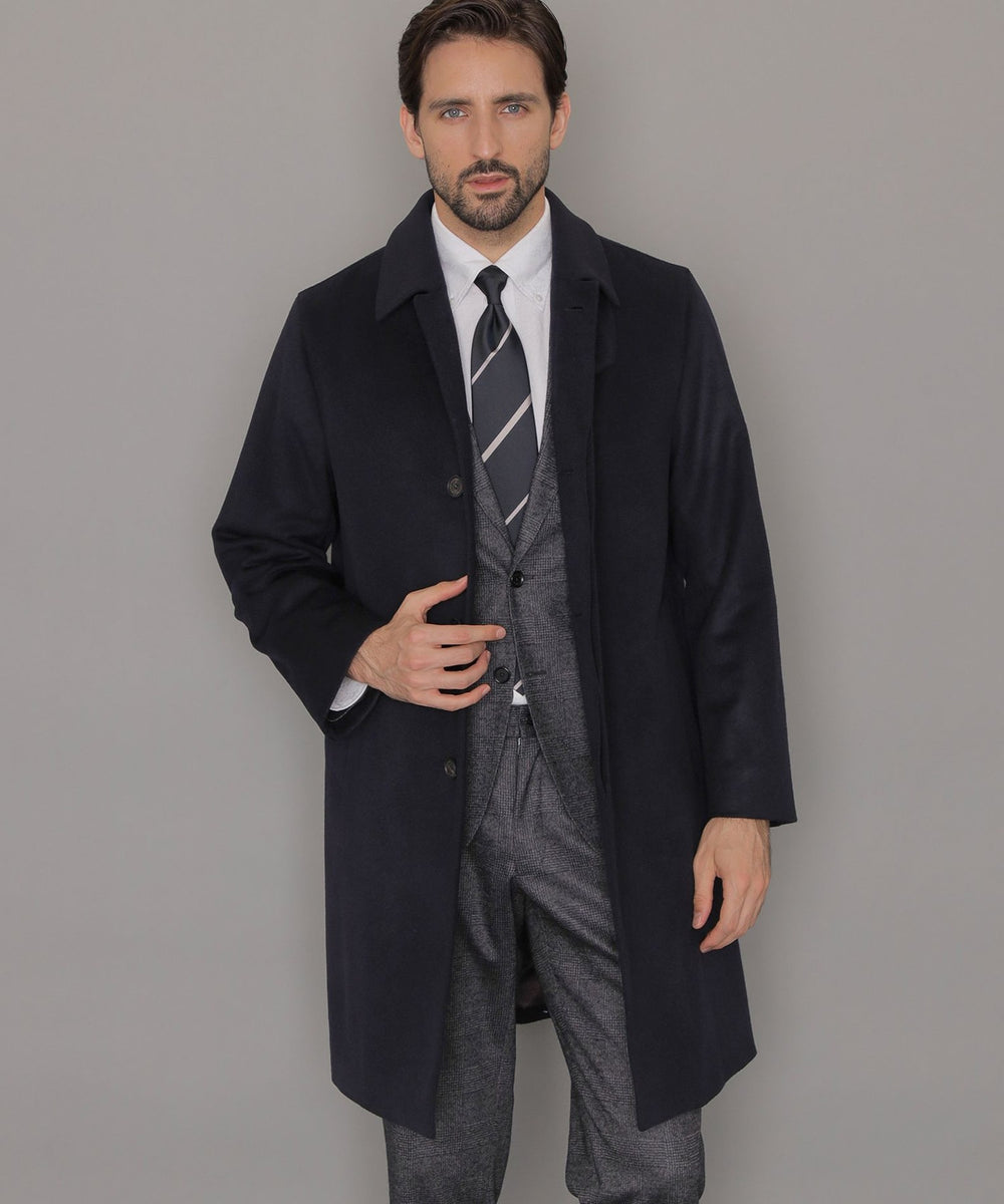 DUNFORD】ウールカシミヤビーバーステンカラーコート(コート