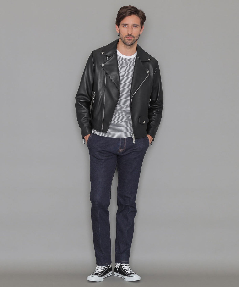 Weather proofed Leather】レザーダブルライダースジャケット(ブルゾン