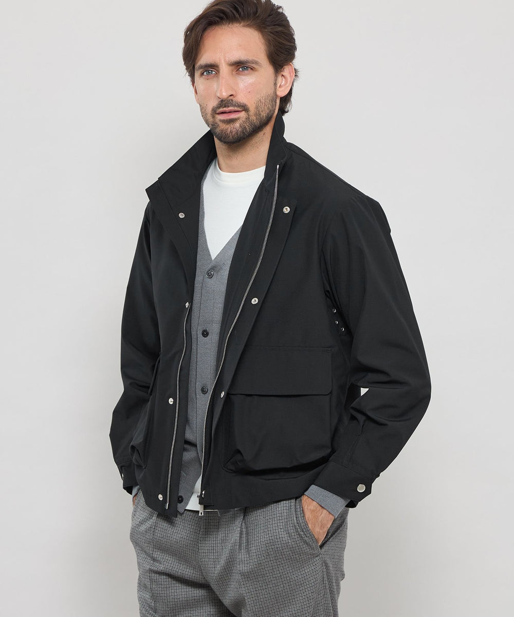 ウールタイプライタースタンドカラーショートブルゾン(ブルゾン