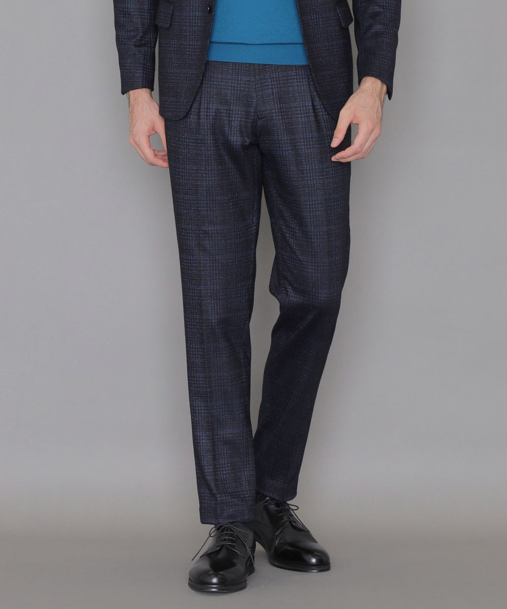 LEON掲載】【FLEX JERSEY】グレンチェックセットアップパンツ(パンツ