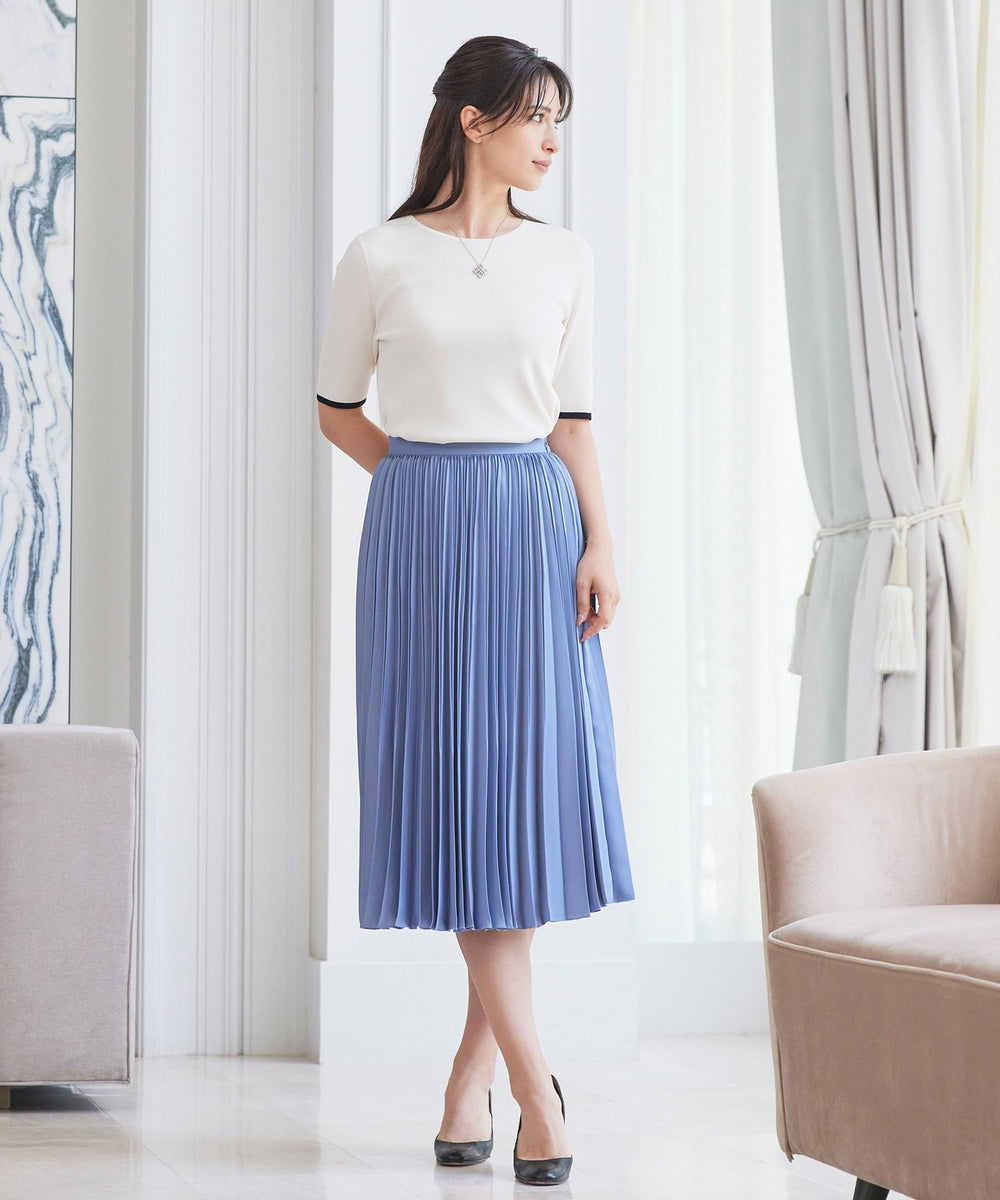 バックサテンアムンゼン プリーツスカート【ウォッシャブル】(スカート