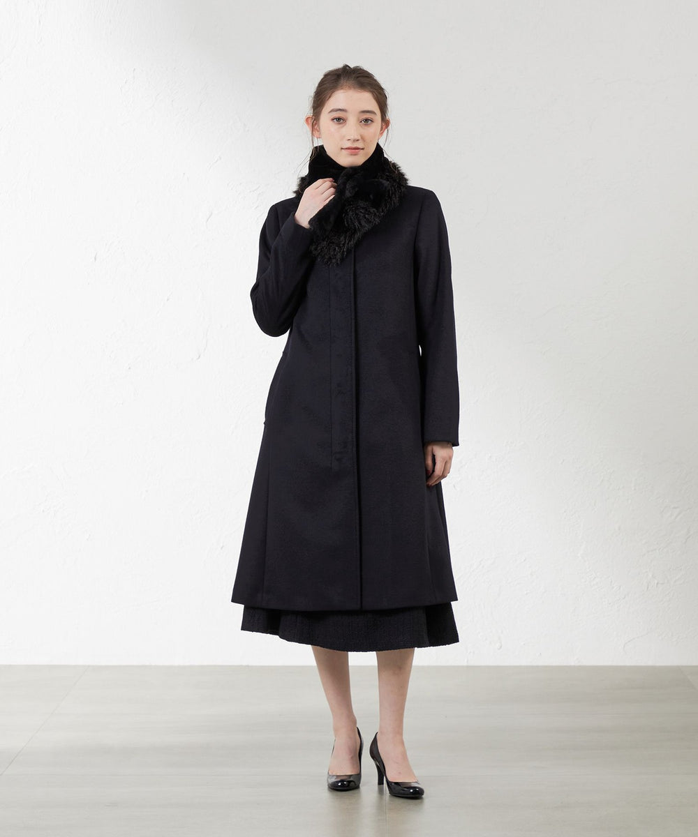 ピュアカシミヤスタンドカラーコート(コート)｜AMACA(アマカ)の