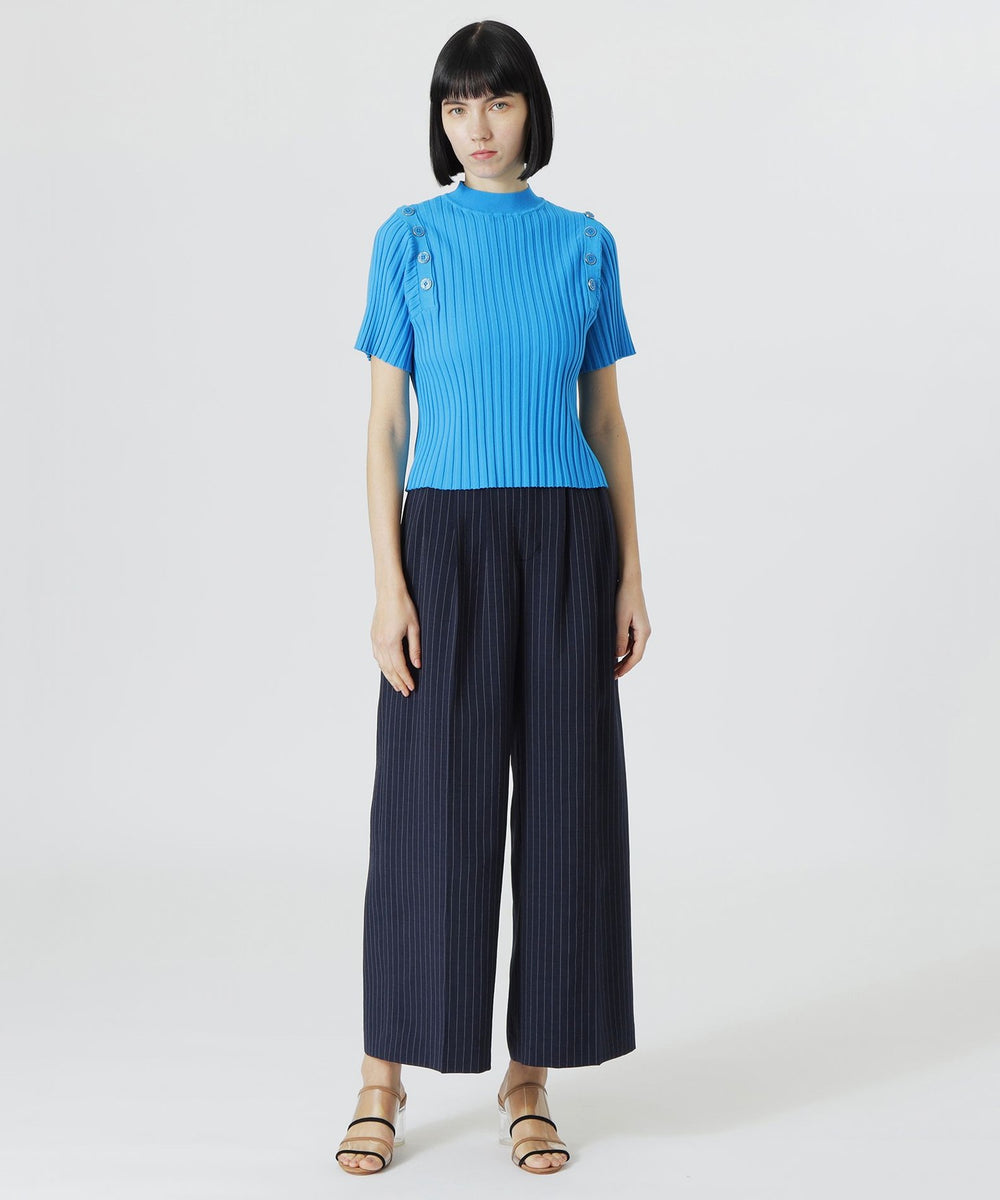 ハーフスリーブショルダーカットアウトニット(トップス)｜LOVELESS