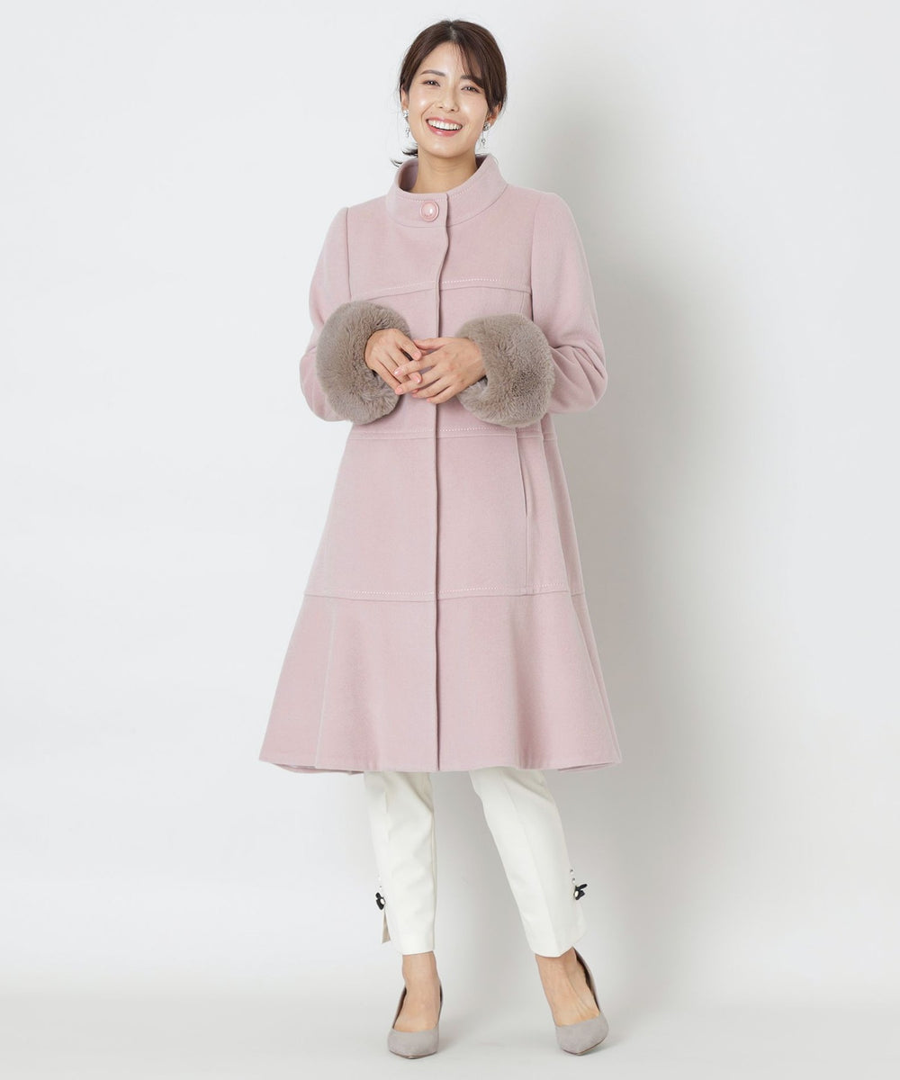 ウールビーバー スタンドアウェーカラーコート(コート)｜TO BE CHIC