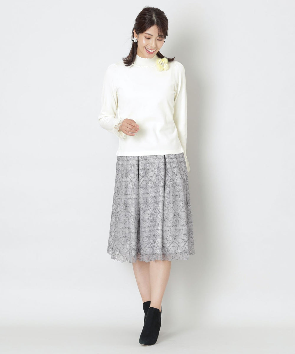 リボン刺しゅう チュールスカート(スカート)｜TO BE CHIC(トゥー ビー