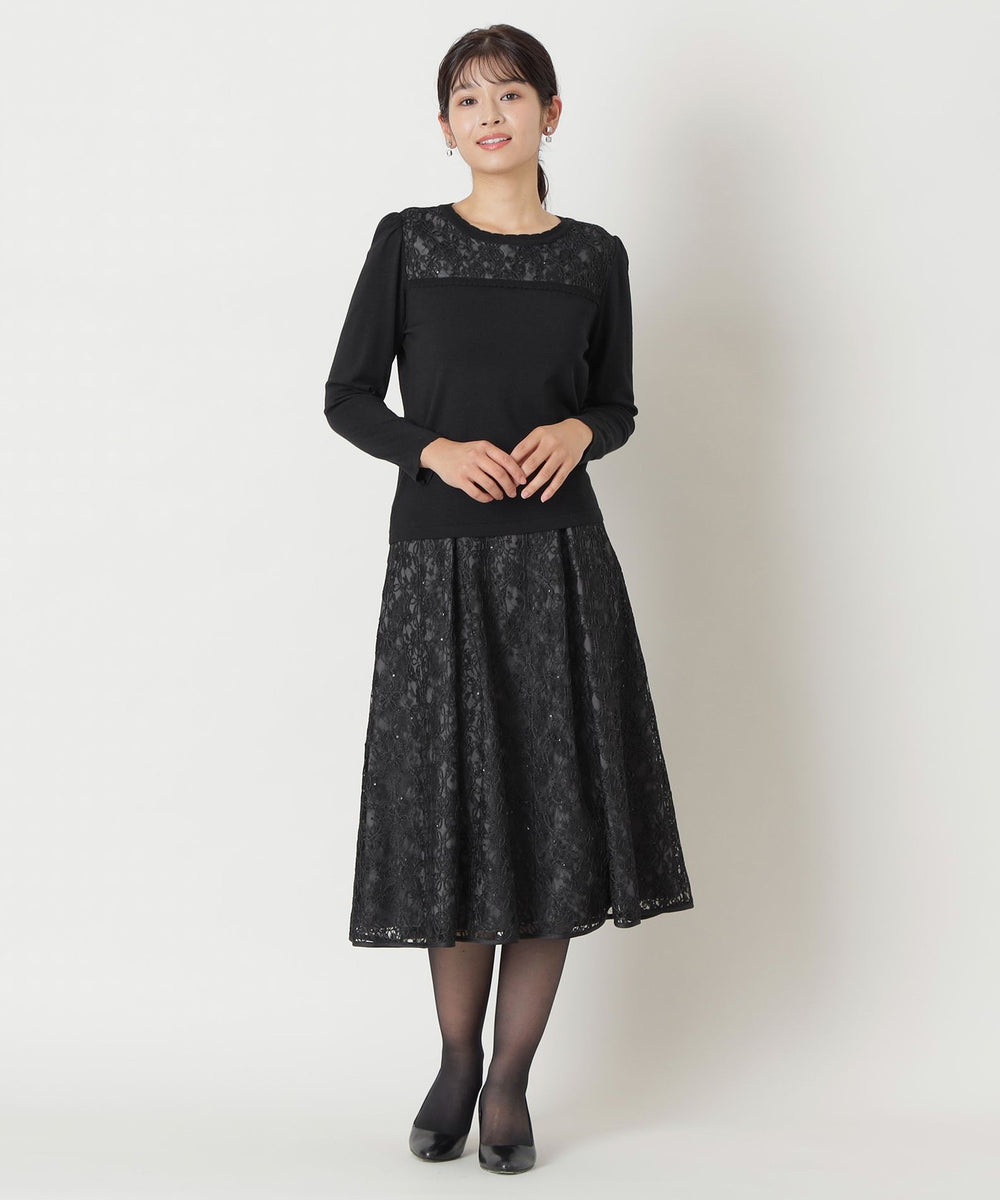 レース刺しゅう スカート(スカート)｜TO BE CHIC(トゥー ビー シック