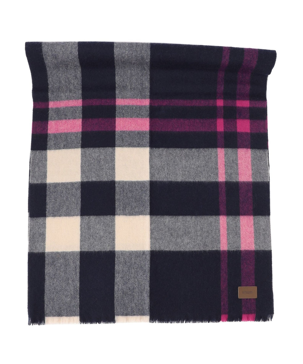 ウォッシャブルカシミヤブロックチェックストール(マフラー・ストール