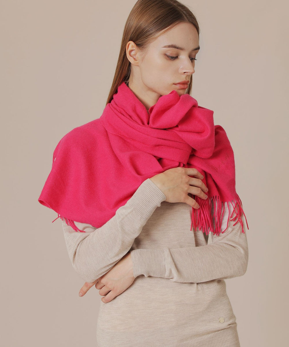 ロゴ刺繍カシミヤストール(マフラー・ストール・スカーフ)｜MACKINTOSH