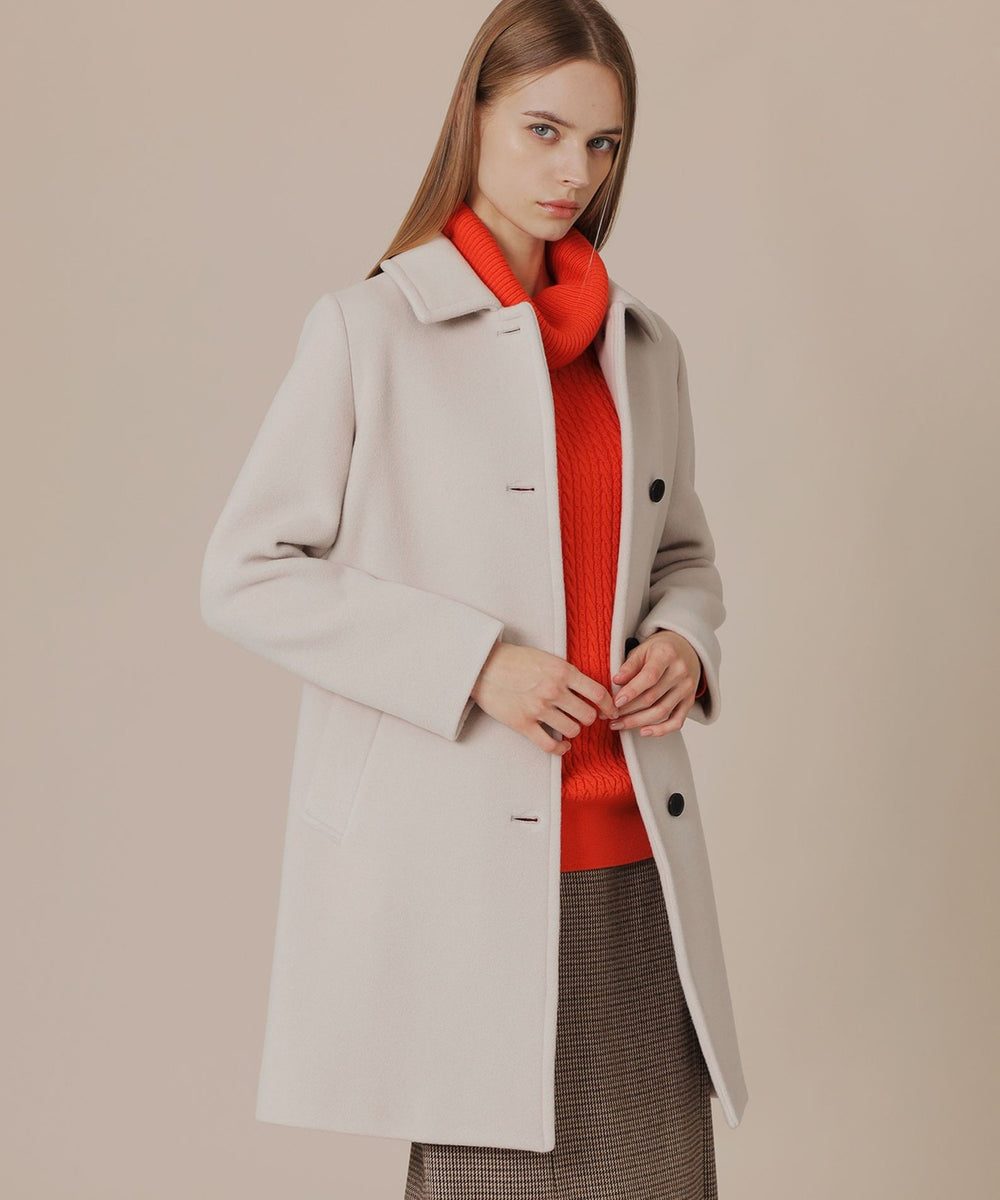 婦人画報掲載】【BANTON/バントン】ウールダブルクロスベロアコート