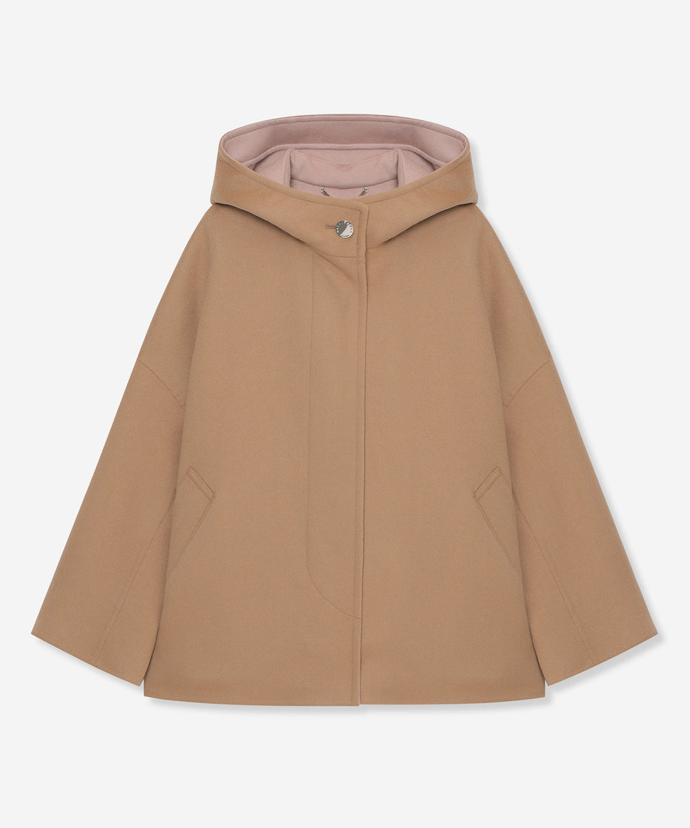 ROSLEY/ロズリー】ウールカシミヤカラーリバーフーデットコート(コート