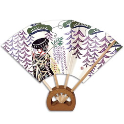 SHOCHIKU STORE | 松竹ストア歌舞伎型染め絵扇子 藤娘: 松竹歌舞伎屋