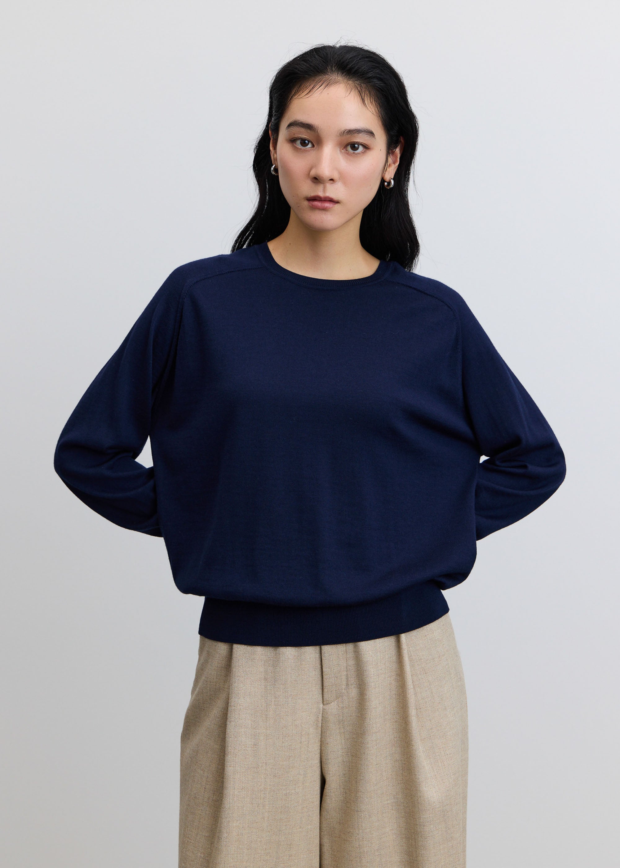 ウールハイゲージドルマンスリーブプルオーバー - SOÉJU online store