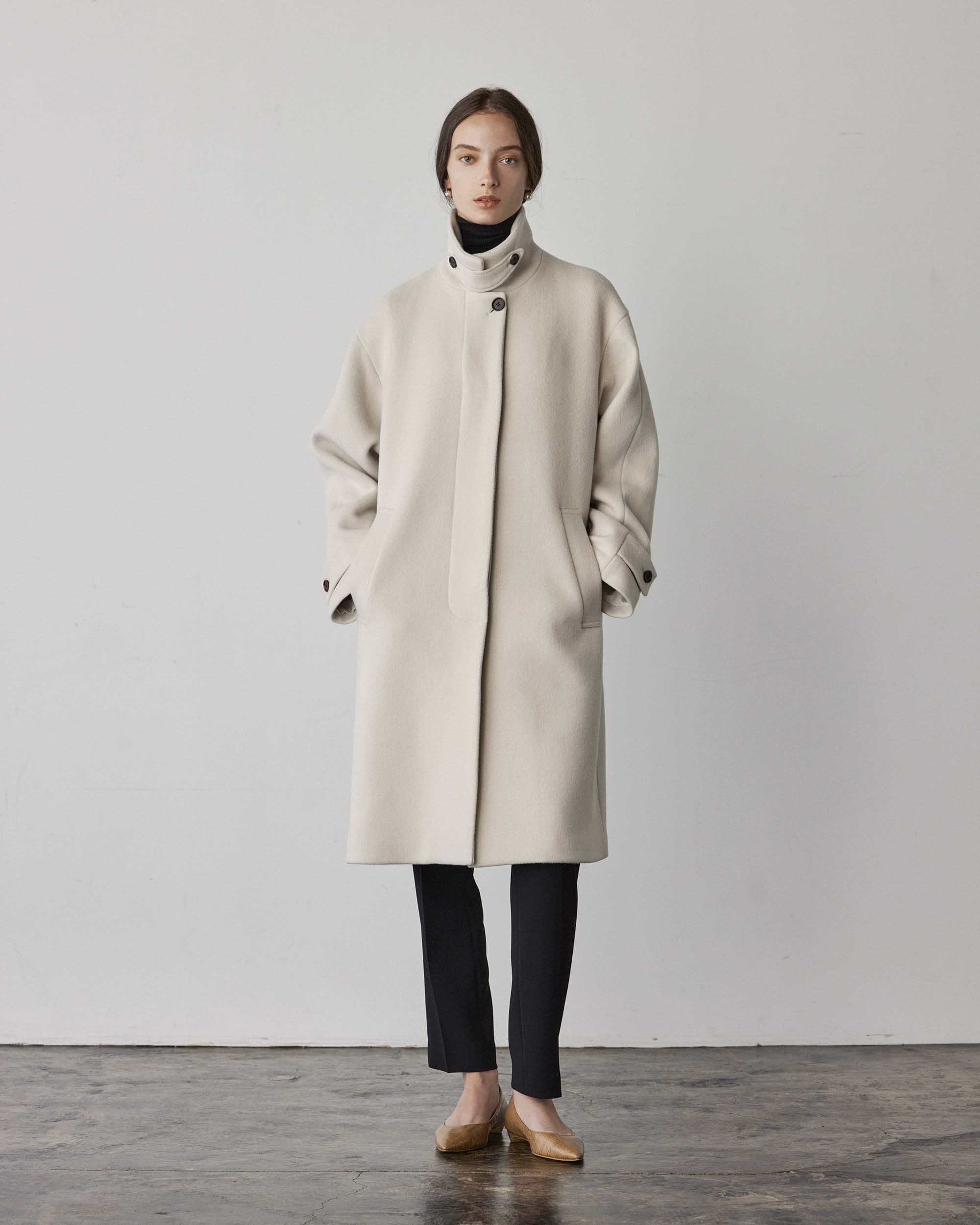 ジーロンラムステンカラーコート - SOÉJU online store｜上質な大人の