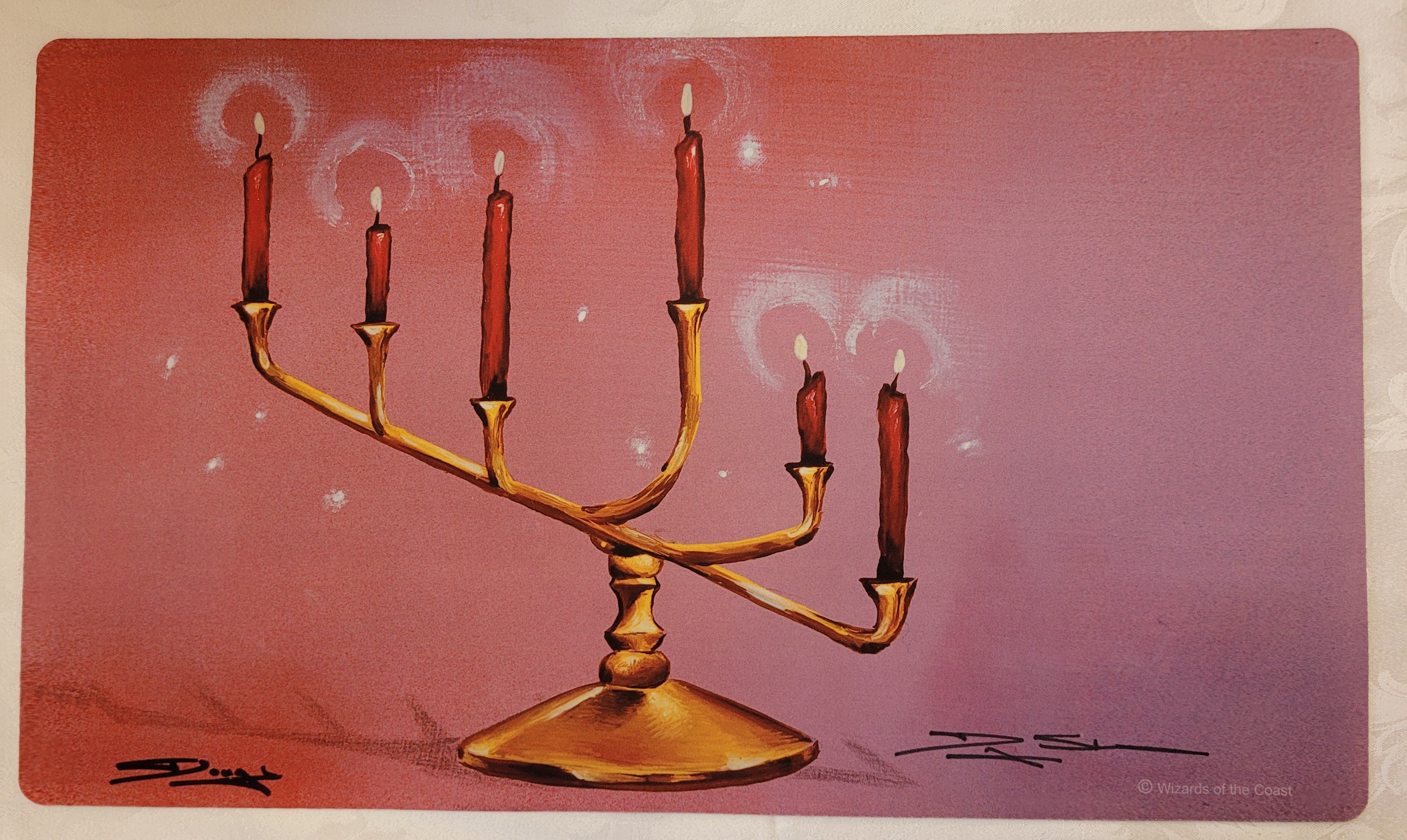 Candelabra of Tawnos MTG Playmat signed by Douglas Shuler official
