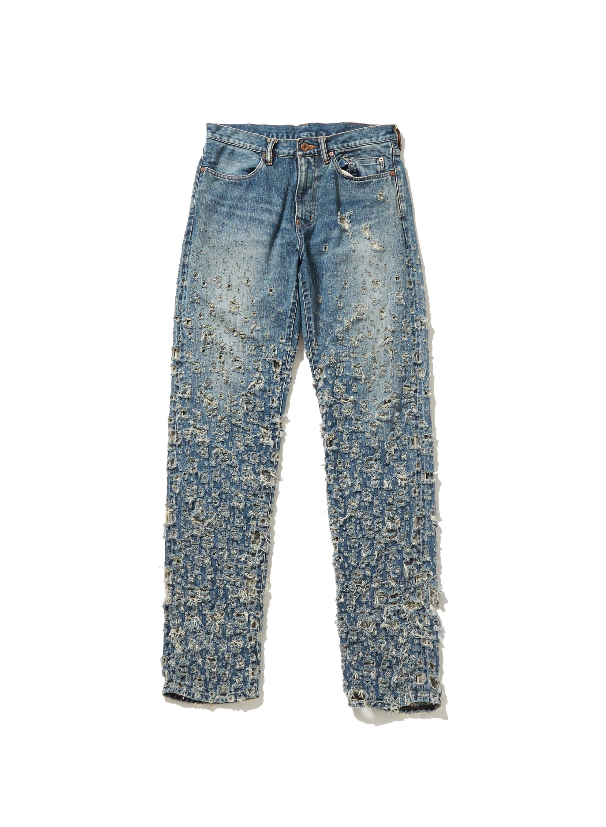 CRASHED MODERN DENIM REGULAR TROUSERS – SUGARHILL TOKYO