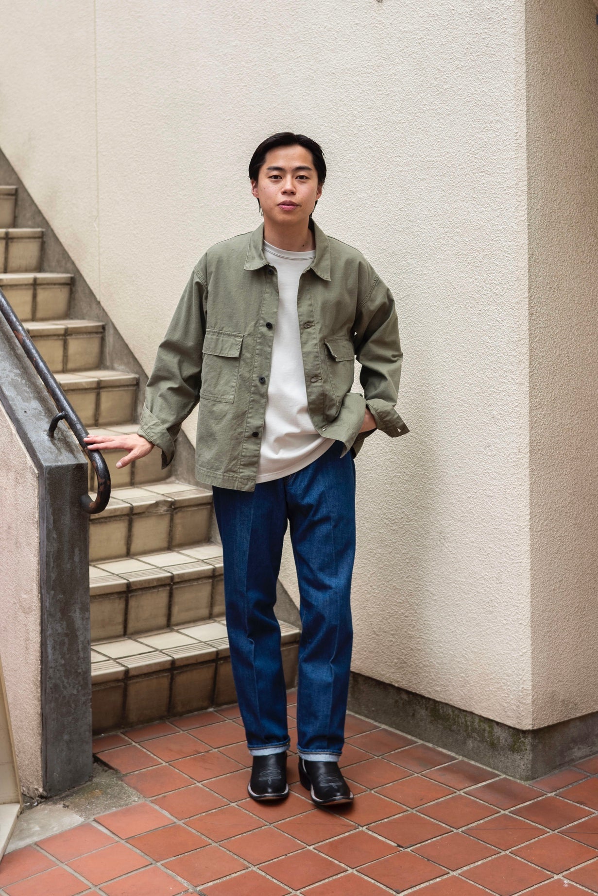 Denim Tapered Trousers | cliché